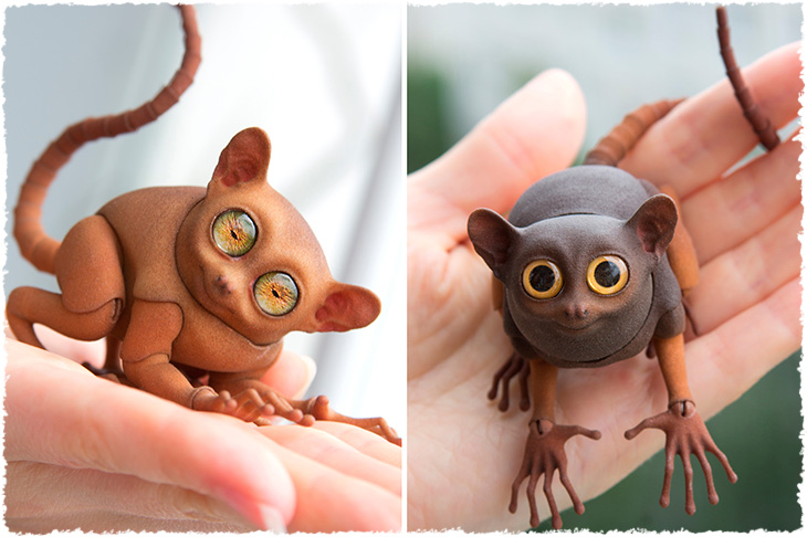 3D printed bjd Tarsiers