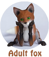Full imformation about ball jointed doll adult fox.