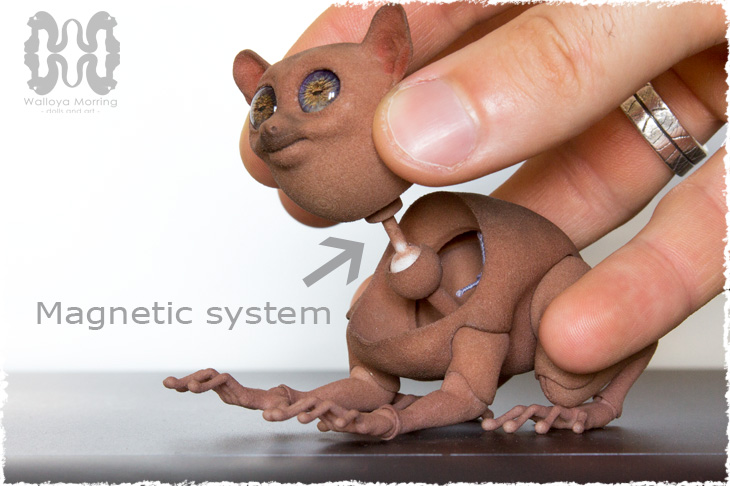 The Magnetic system on bjd animal of Tarsier.