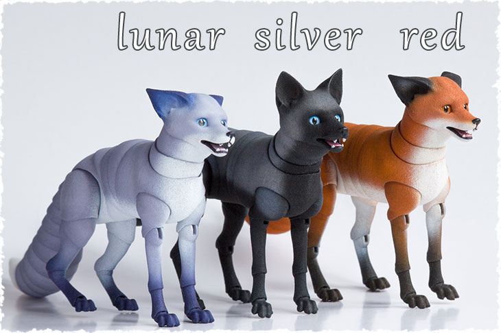 There are 3 colors of BJD adult fox
